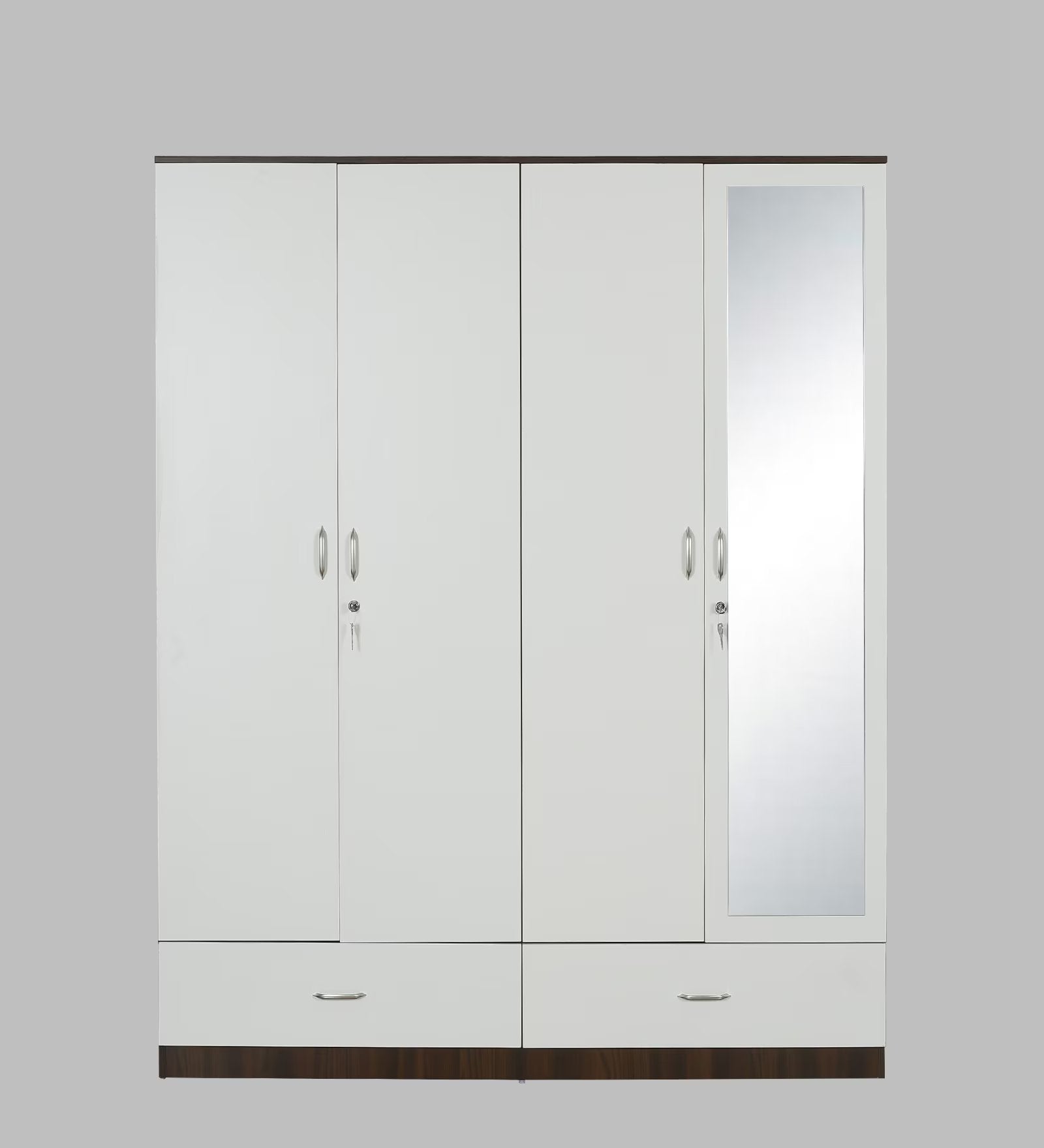 White Harmony 4-Door Wardrobe with Reflect