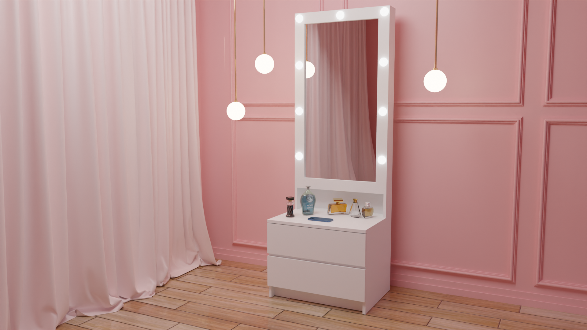 THE MAKEUP ICON | MAKEUP VANITY WITH LED LIGHTS - Omaara